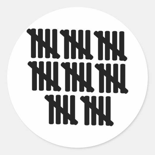 40. Geburtstag Runder Aufkleber (Vorderseite)