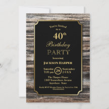 40. Geburtstag Rustikales Party