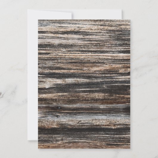 40. Geburtstag Rustikales Party Einladung (Rückseite)