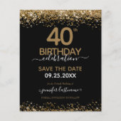 40. Geburtstag Save the Date Einladung (Vorderseite)