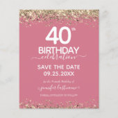 40. Geburtstag Save the Date Einladung (Vorderseite)