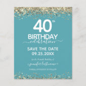 40. Geburtstag Save the Date Einladung (Vorderseite)