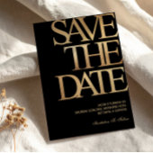 40. Geburtstag Save the Date Schwarz & Gold Einladung