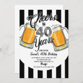 40. Geburtstag,schmutzige 30,Bier,Beifall & Biere Ankündigung (Vorne/Hinten)