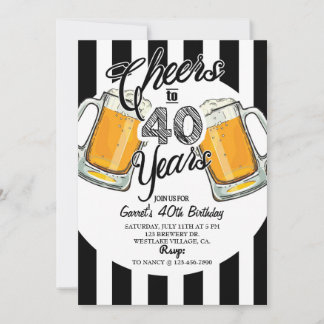 40. Geburtstag,schmutzige 30,Bier,Beifall & Biere Ankündigung