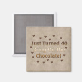 40. Geburtstag Schokolade Magnet (Vorderseite/Rückseite)
