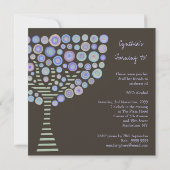 40. Geburtstag Schokolade Mauve Tree Einladung (Rückseite)