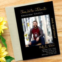 40. Geburtstag schwarz