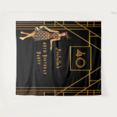 40. Geburtstag schwarzes Gold der 1920er Jahre Dek Wandteppich (Vorderseite (Horizontal))