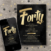 40. Geburtstag Schwarzes Gold Einladung