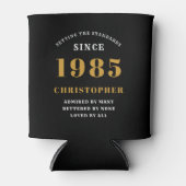 40. Geburtstag Schwarzes Gold mit Foto Dosenkühler (Vorderseite)