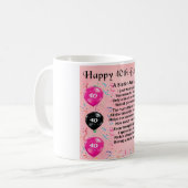 40. Geburtstag - Schwester-Gedicht Kaffeetasse (Vorderseite Links)
