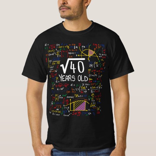 40. Geburtstag Science Nerd Outfit T-Shirt (Vorderseite)