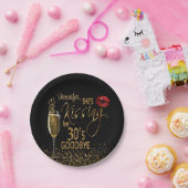40. Geburtstag - Sie küsst ihre 30er Pappteller (Party)