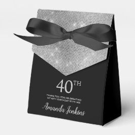 40. Geburtstag Silber Dankeschön-Geschenkbox Geschenkschachtel