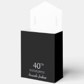 40. Geburtstag Silber Glitter Danke Geschenkschachtel (Offen)