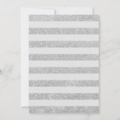 40. Geburtstag - Silberstreifen - Rote Rosen Einladung (Rückseite)