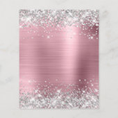 40. Geburtstag Silver Glitzer Pink Foil Einladung Flyer (Hinten)