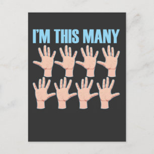 40. Geburtstag So viele Vierzig Finger 40 Jahre al Postkarte