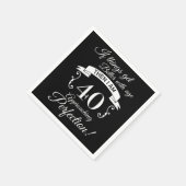 40. Geburtstag Spaß Annäherung Perfektion Serviette (Ecke)