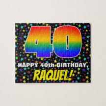 40. Geburtstag — Spaß, farbenfrohe Sternenweltenmu