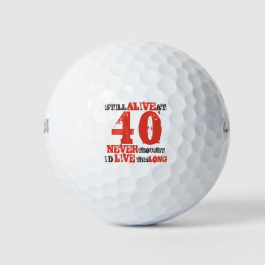 40. Geburtstag Spaß Höhe Golfball (Vorderseite)