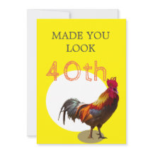 40. Geburtstag Spaß Hühnchen-Rooster Männchen