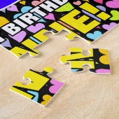 40. Geburtstag — Spaß, Liebende Herzformen + "40" Puzzle (Seite)