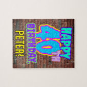 40. Geburtstag ~ Spaß, Urban Graffiti Inspiriert L Puzzle (Horizontal)