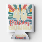 40. Geburtstag Squad Vintag Retro Funny Dosenkühler (Rückseite)