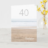 40. Geburtstag Surf Strandkarte Karte (Gelbe Blume)