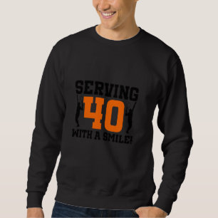 40. Geburtstag Tennis 40 Jahre Altes Tennisspiel B Sweatshirt
