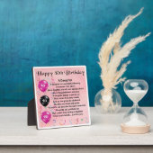 40. Geburtstag Tochter Gedicht Plaque Fotoplatte (InSitu)