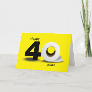 40. Geburtstag Toilettenpapierrolle Karte