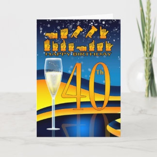 40. Geburtstag Totes sprachliches Glück zum Geburt Karte