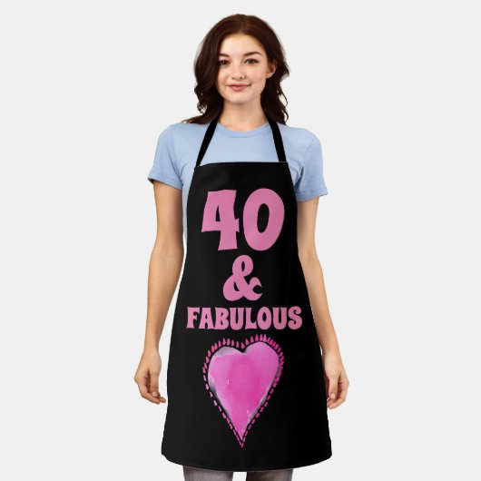 40. Geburtstag und fabelhafte Schürze (Getragen)