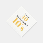 40. Geburtstag vier vollkommenes zehngelbes Gold Serviette (Ecke)