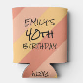 40. Geburtstag Vintag 1982 gestreifter Deckkasten Dosenkühler (Rückseite)