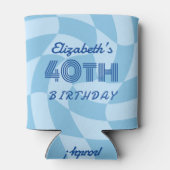 40. Geburtstag Vintag 1983 gestreifter Deckkasten Dosenkühler (Rückseite)