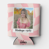 40. Geburtstag Vintag 1983 gestreifter Deckkasten Dosenkühler (Vorderseite)