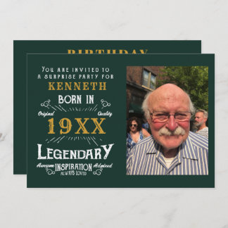 40. Geburtstag Vintag grünes Gold Jahr für den neu Einladung