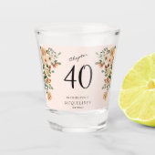 40. Geburtstag Vintag Schnapsglas (Vorderseite)