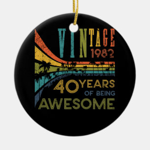 40. Geburtstag Vintage 1982 40. Geburtstag Keramik Ornament