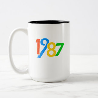 40. Geburtstag Vintage 1987 – 40 Jahre alt Lustige Zweifarbige Tasse