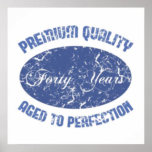 40. Geburtstag Vintager Spaß Poster (Vorne)