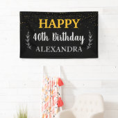 40. Geburtstag Vinyl Banner, 3' x 5' Banner (Insitu)