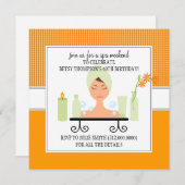 40. Geburtstag Wellness-Center Weekend Einladung (Vorne/Hinten)