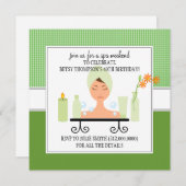 40. Geburtstag Wellness-Center Weekend Einladung (Vorne/Hinten)