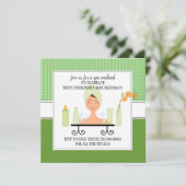 40. Geburtstag Wellness-Center Weekend Einladung (Stehend Vorderseite)