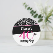 40. Geburtstag WIRBEL Modernes Template A05 Einladung (Stehend Vorderseite)